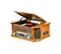 Platine Disque Vinyle Vintage BOIS avec Radio Bluetooth /FM/USB/RCA/AUX/Télécommande/Lecteur CD/Cassette Platine Vinyle