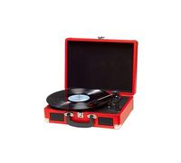 Platine disques disques vinyles Denver VPL-120 RED, Haut-parleurs intégrés, Sortie Phono, pour vinyles 33 1/3, 45 et 78 Tours