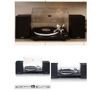 Platine disques vinyles - LENCO - LS-500 - Bluetooth - 2x30W RMS - 2 enceintes séparées bois