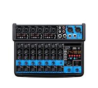 Platine DJ, Console de mixage DJ 8 canaux, mixeur de ligne DC 5 V avec MP3, Bluetooth 48 V, 24 effets DSP, enregistrement USB for enregistrement en studio