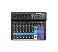 Platine DJ, Console de mixage professionnelle 6 canaux, carte son, lecture USB, enregistrement, mixeur DJ