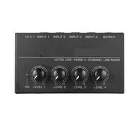 Platine DJ, Mixeur Mixeur de son avec adaptateur secteur Mono Faible bruit Son familial Mini mixeur Adaptateur de son compact