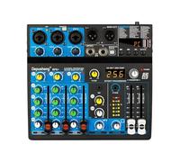 Platine DJ, Mixeur USB 5 canaux DJ Sound Controller Mini Mixeur Professionnel Console de Mixage Sonore Portable avec 256 DSP