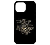 Platine DJ Schematic Party Design Dance Disco Techno Musique Coque pour iPhone 16 Pro Max