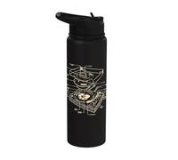 Platine DJ Schematic Party Design Dance Disco Techno Musique Stainless Steel Insulated Water Bottle