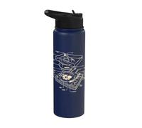 Platine DJ Schematic Party Design Dance Disco Techno Musique Stainless Steel Insulated Water Bottle