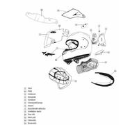 Platine écran casque de moto Arai VAS Oriental Multicolore TU