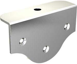 Platine équerre fixation sur plat M10 MANTION - Trou taraudé - 28x95xH.62 mm - 0037