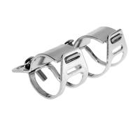 Platine Feu Arriere pour Support de clignotant de moto 2 pièces 30-43 mm pour fourche avant de moto, kit complet de support de lampe Support Phare(Silver)