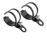 Platine Feu Arriere pour Support de clignotant de moto, compatible avec les fourches de 30 mm à 43 mm, kit complet avec 2 supports Support de Lumière Travail(Black)