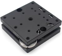 Platine Inclinable Manuelle 60 × 60 Mm, Goniomètre Manuel De Précision, Plateforme Réglable Par Micromètre De Précision ±2°, Inclinaison Horizontale, Pour La Microscopie Et Lautomatisation