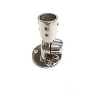 Platine inox Base Réglable Pour Tube de Ø 22mm Avec Embout - Bimini Bateau