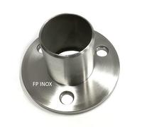 Platine inox Satinée Pour tube Diamètre 42.4mm avec épaisseur 2mm (Dimensions A = 38.30mm) Le tube ne va pas dans l'intérieur de la platine Angle 90° inox 304 - A2 Embase Garde Corps