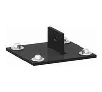 Platine jambe de force acier galvanisé plastifié à visser gris, H.4.8 cm