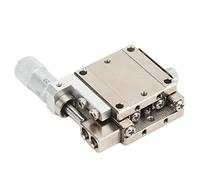Platine linéaire axe X avec taille de plate-forme 25 x 25 mm - Micromètre de matériau SUS440C Table coulissante à déplacement manuel pour le positionnement des instruments