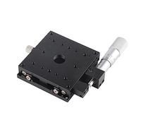 Platine linéaire X, SEMX80-AS, platine de translation micrométrique axe X, station de déplacement de précision 80 x 80 mm, table coulissante optique avec guidage à rouleaux croisés pour travaux de m