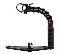 Platine pour Action Camera pour GoPro DJI Osmo et Caissons Photo sous Marine avec Poignée et Bras Flexible Supports Lampes FLEX-ARM ST20110