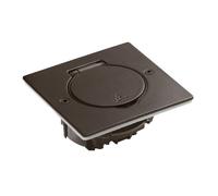 Platine prise de sol - LEGRAND - 89700 - Inox brossé - Carré - Socle à équiper Mosaic