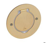 Platine prise de sol Legrand Mosaic ronde à équiper - bronze doré brossé (réf. 89711)