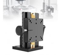 Platine RéGlage Fin Manuelle Verticale Long DéPlacement LinéAire | MéCanisme Pignon-CréMaillèRe Aluminium, Plateau 80 X 80 Mm, Capacité Charge 98 N Pour L'Alignement Optique(120mm)