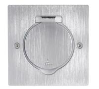 PLATINE SOL CARRE INOX BROSSE