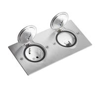 PLATINE SOL RECT. INOX BROSSE