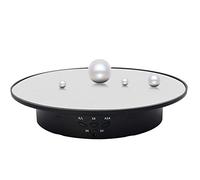 Platine tournante électrique pour affichage de produits et photographie à 360° Alimentation USB, capacité de charge de 8 kg, vitesse réglable (blanc, sans batterie)