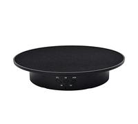 Platine tournante électrique pour affichage de produits et photographie à 360° Alimentation USB, capacité de charge de 8 kg, vitesse réglable (noir, avec batterie)