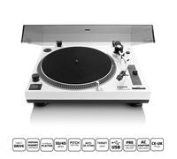Lenco L-3810WH platine vinyle à entraînement direct avec encodage USB/PC