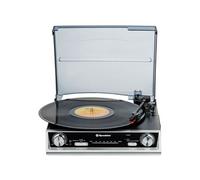 Platine Vinyle 33/45/78 tr/min, Radio FM, Haut-Parleurs Intégrés Sortie RCA,, TTR-8634, Noir