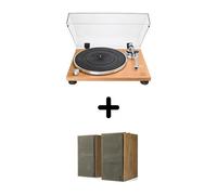 Platine vinyle Audio-Technica AT-LPW30TK + Enceintes amplifiées Klipsch The Fives Walnut vendues par paire Vinyle