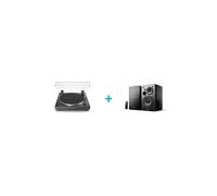 PLATINE VINYLE AUDIOTECHNICA AT LP60XBK + ENCEINTES AMPLIFIÉES BLUETOOTH EDIFIER R1280DB NOIR VENDUES PAR PAIRE
