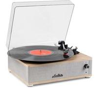 Audizio Irvine Platine Vinyle Bluetooth avec Haut-parleurs Intégrés, Tourne-Disque 3 Vitesses, Compatible Disques 33, 45 et 78 Tours, Capot Anti-Poussière Amovible, Bambou