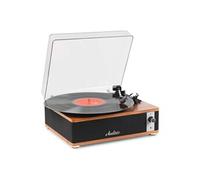 Platine Vinyle Audizio Irvine Bluetooth Haut-parleurs Intégrés 33 45 78 Tours Noyer