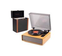 Platine vinyle Audizio Laredo Pack BT Hi-Fi Haut-Parleurs intégrés Valise Vinyle RC37 Bambou