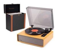 Platine vinyle Audizio Laredo Pack BT Hi-Fi Haut-Parleurs intégrés Valise Vinyle RC37 Bambou