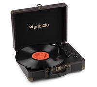 Audizio RP116DW Platine Vinyle Rétro avec Bluetooth in & Out, Haut-Parleurs Intégrés - Noyer, Lecture 33/45 & 78 Tours, Idéal pour Écouter Vos Anciens Vinyles Préférés