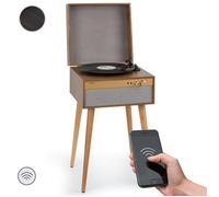 Platine vinyle - Auna Berklee TT Case entraînement par courroie - Tourne disque- 33 1-3 & 45 T-min enceintes stéréo bois - Bois