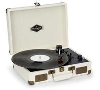 Platine Vinyle auna Peggy Sue rétro LP USB AUX - aspect crème/laiton Crème G