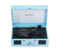 Platine vinyle automatique Ricatech RTT21 avec haut-parleurs stéréo intégrés - Bleu turquoise