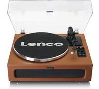 Platine vinyle avec 4 haut-parleurs incorporés 37x19x43cm Marron