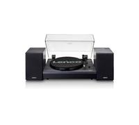 Platine vinyle avec deux haut-parleurs externes Lenco LS-301BK Noir Noir G