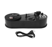 Platine vinyle avec sortie stéréo 3,5 mm, convertisseur USB vers MP3, lecteur autonome, mini-platine avec emplacement pour carte mémoire, boîtier