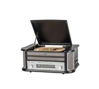 Platine Vinyle Bluetooth 5.0 - Tourne-Disque Multifonctions 5 W RMS, CD, Cassette, FM, Enregistrement USB