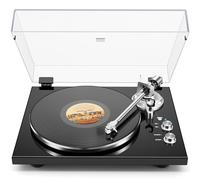 Platine Vinyle Bluetooth à entraînement par Courroie, Sortie numérique USB, Cartouche magnétique, Vinyle numérique vers MP3, AT-3600L, 33 ou 45 TR/Min, Noir