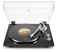 Platine vinyle Bluetooth à entraînement par courroie,sortie USB numérique,conversion vinyle vers MP3,finition élégante noire