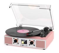 Platine Vinyle Bluetooth-TANLANIN-DT2032-Avec fonction Réveil Radio Dab/Dab+-Pour 33/45/78 Tours-équipement De Musique Hi Fi-Rose