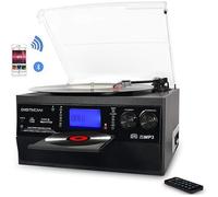 Platine Vinyle Bluetooth USB SD CD K7 Radio DIGITNOW! - Noir - 33/45/78 RPM - Enregistrement MP3