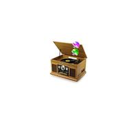 Platine vinyle Britz BZ-TP070 - 3 vitesses (33/45/78) - Bluetooth, USB, SD, Radio FM, CD, Cassette - Stéréo 2x50W - Bois