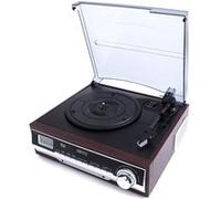 Platine vinyle Camry CR1113 33/45/78 RPM - avec radio - Haut-parleur intégré - Fonction horloge et minuterie
